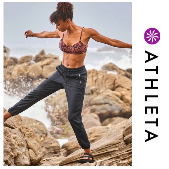 Athleta Pants - ♥️Tall 10 ATHLETA Cabo Linen Jogger size 10 T Zip Pockets! Lightweight Nwts-$80